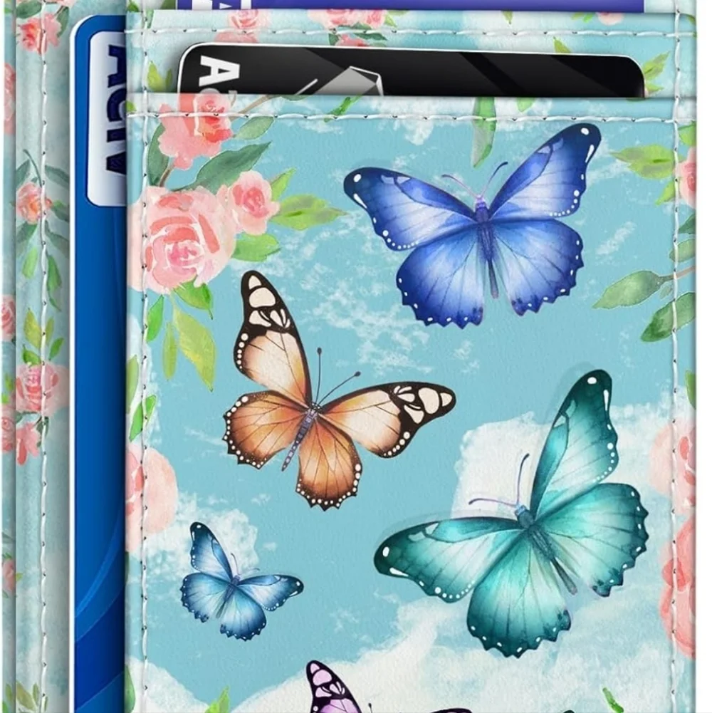 Floral Butterfly Card Holder